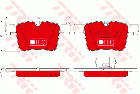 TRW GDB1942DTE Kit pastiglie freno, Freno a disco