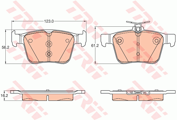 TRW GDB1957 Kit pastiglie freno, Freno a disco