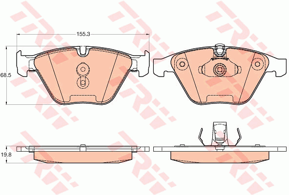 TRW GDB2021 Kit pastiglie freno, Freno a disco