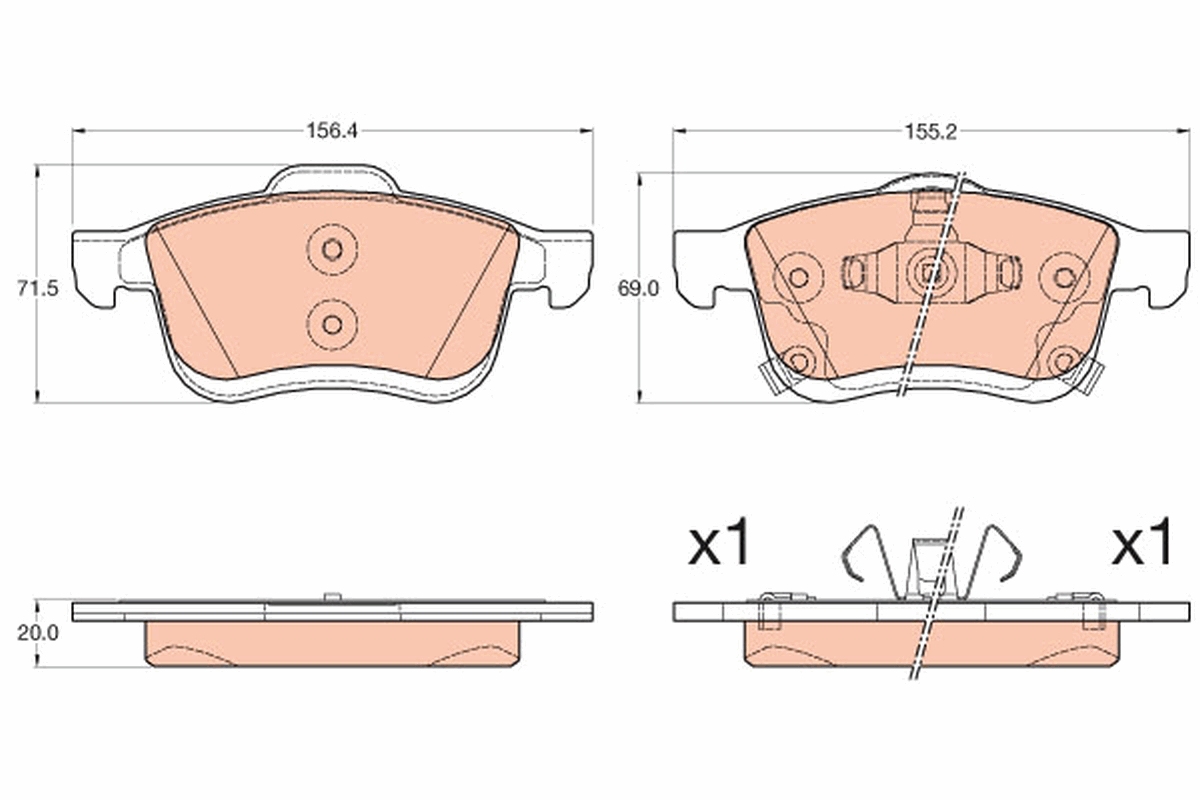 TRW GDB2060 set placute...