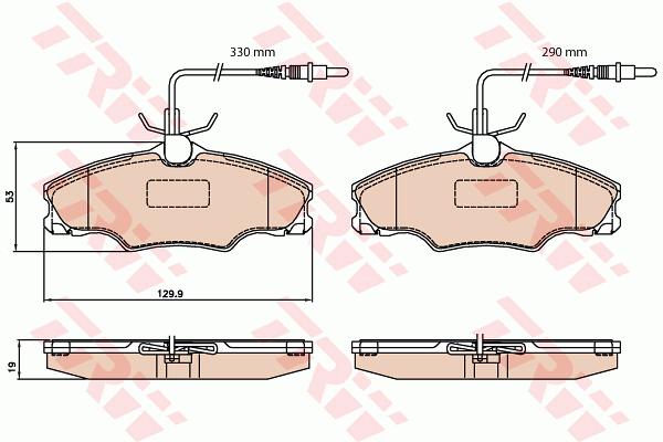 TRW GDB2064 Bremsbelagsatz,...