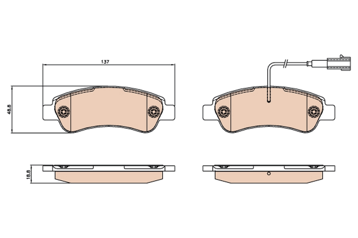 TRW GDB2068 set placute...