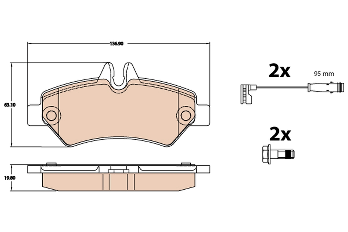 TRW GDB2076 set placute...