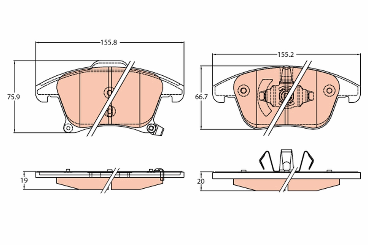 TRW GDB2092 set placute...