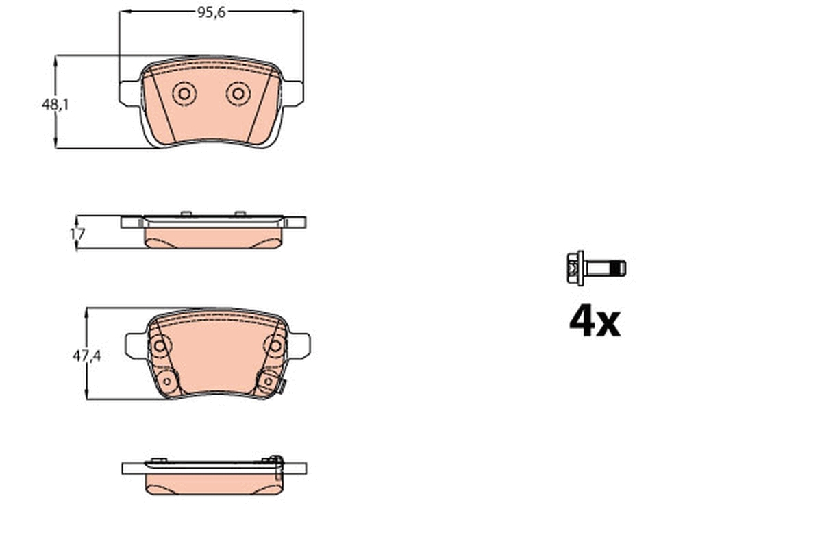 TRW GDB2093 set placute...