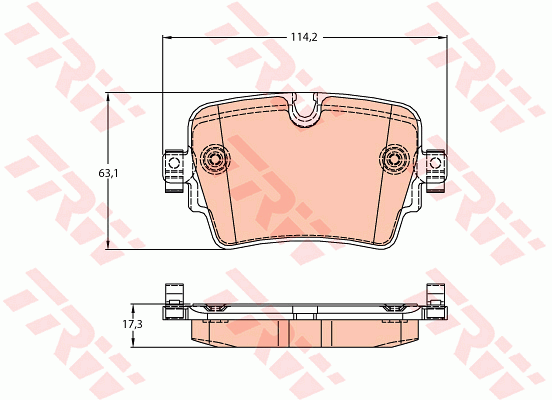 TRW GDB2095 Kit pastiglie freno, Freno a disco