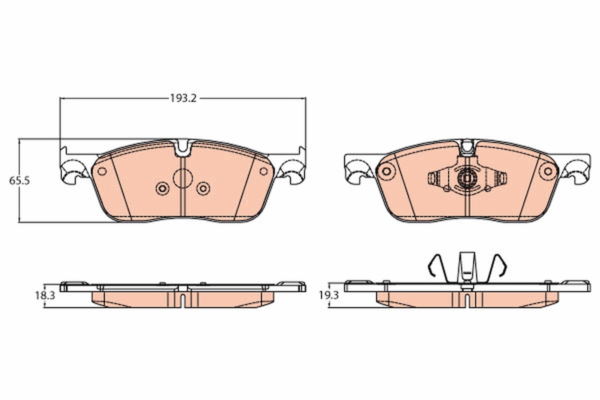 TRW GDB2100 set placute...