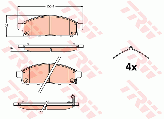 TRW GDB2124 Bremsbelagsatz,...