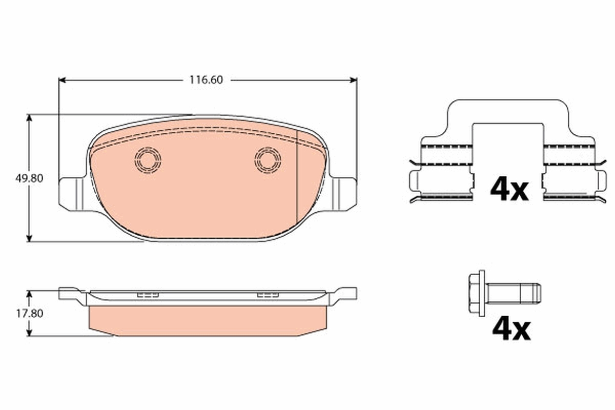 TRW GDB2129 Kit pastiglie...