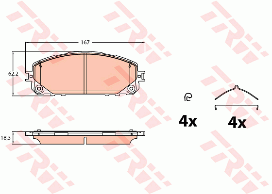 TRW GDB2142 Bremsbelagsatz,...