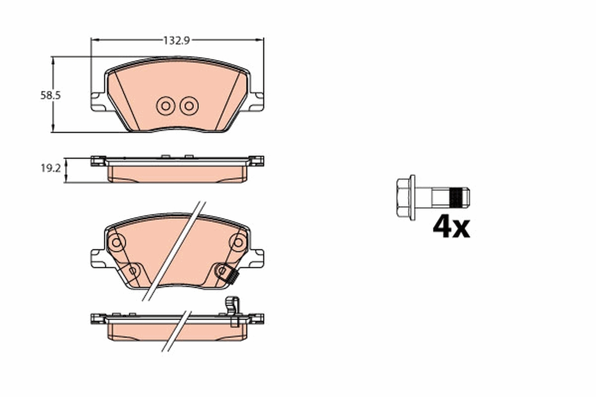 TRW GDB2151 set placute...