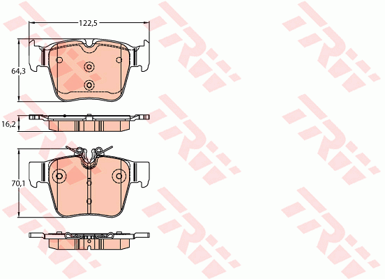 TRW GDB2154 Bremsbelagsatz,...