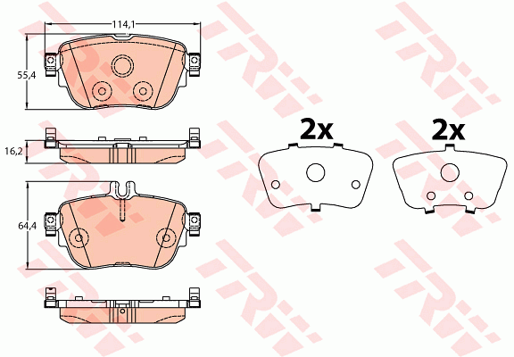 TRW GDB2155 Bremsbelagsatz,...