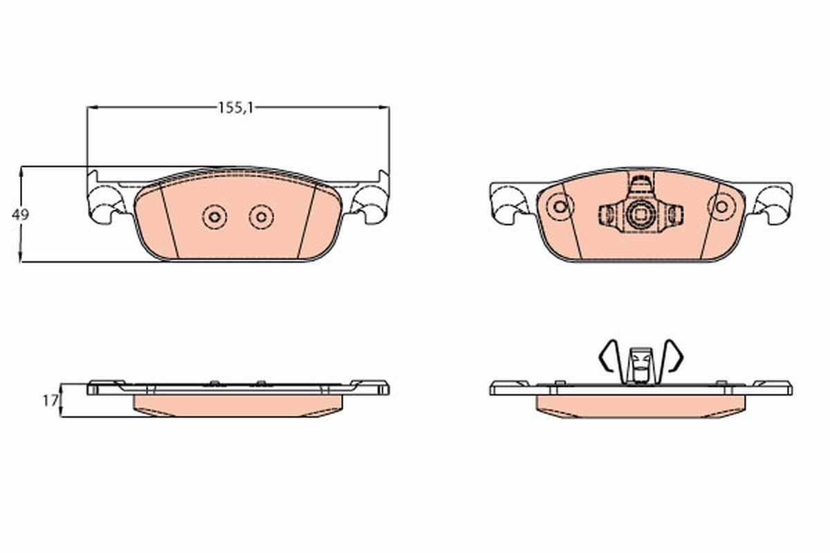 TRW GDB2157 set placute...