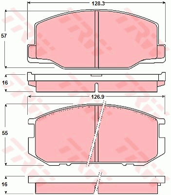 TRW GDB216 Bremsbelagsatz,...