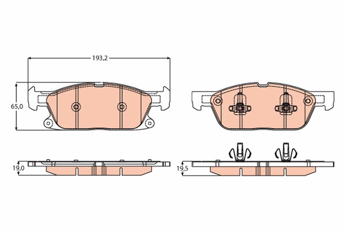 TRW GDB2167 set placute...