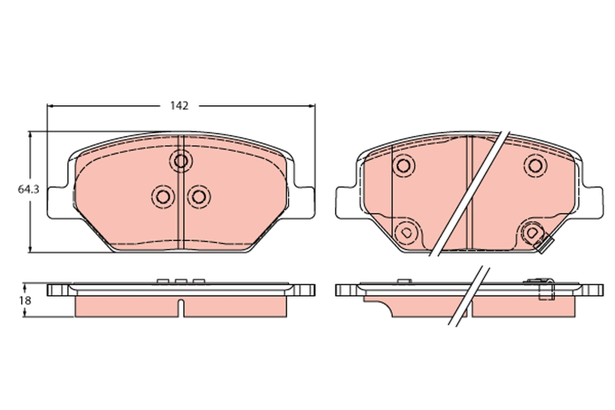 TRW GDB2185 set placute...