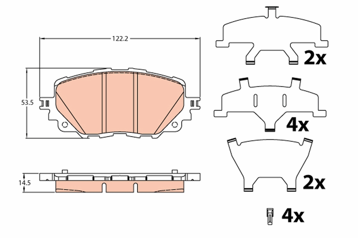 TRW GDB2200 set placute...