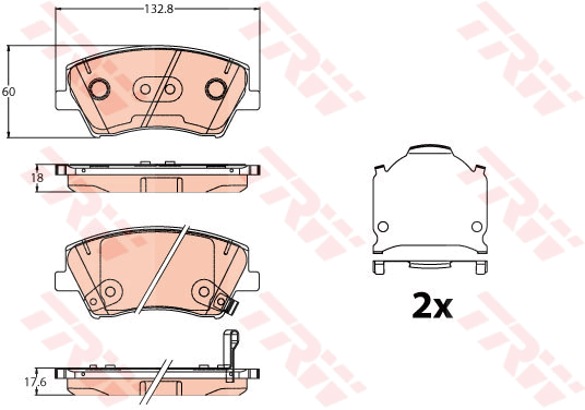 TRW GDB2203 Bremsbelagsatz,...