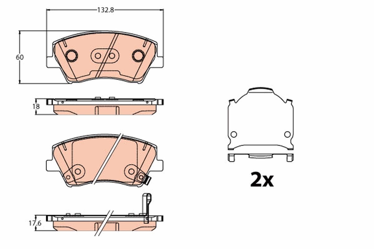 TRW GDB2203 set placute...