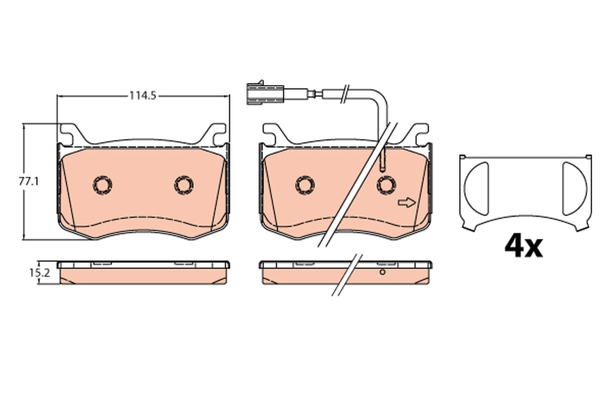 TRW GDB2205 set placute...