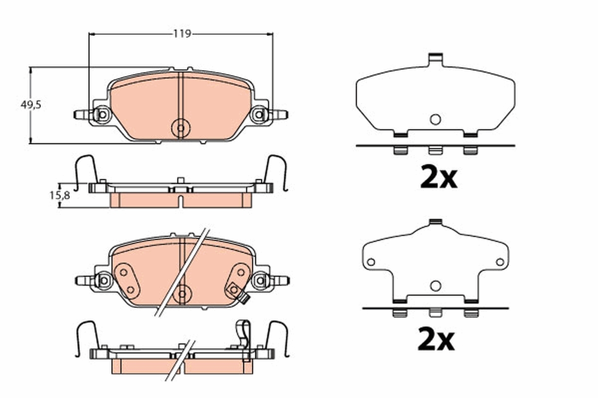 TRW GDB2217 set placute...