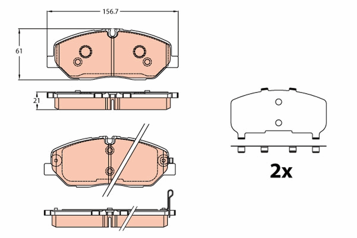 TRW GDB2227 set placute...