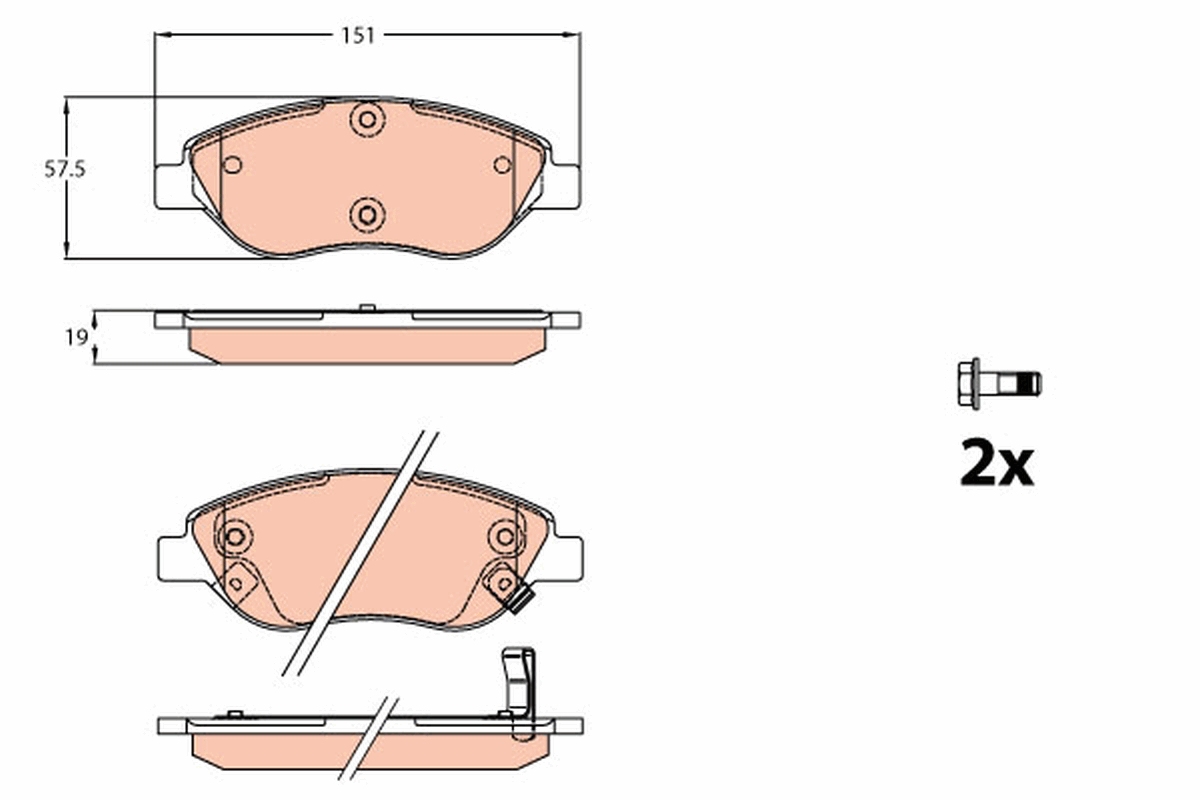 TRW GDB2228 set placute...