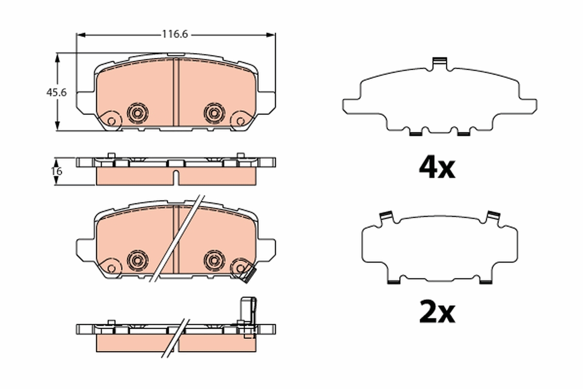 TRW GDB2279 set placute...