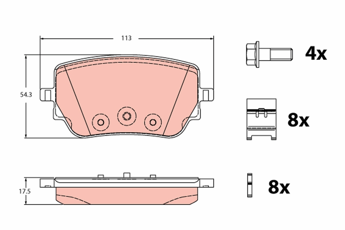 TRW GDB2331 set placute...