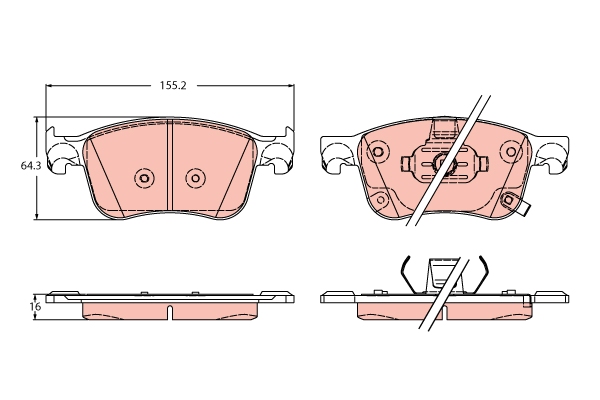 TRW GDB2342 set placute...