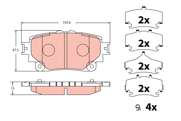 TRW GDB2343 set placute...