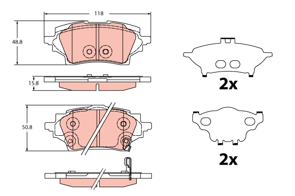 TRW GDB2344 set placute...