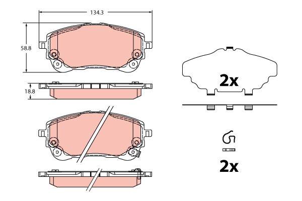 TRW GDB2349 set placute...