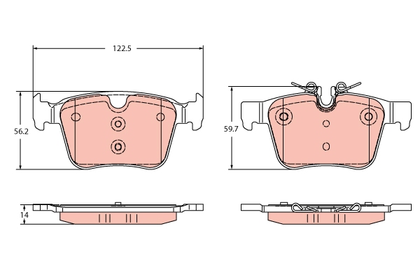 TRW GDB2351 set placute...