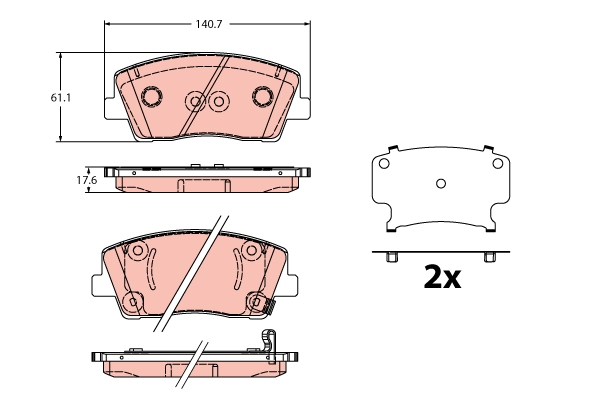 TRW GDB2375 set placute...