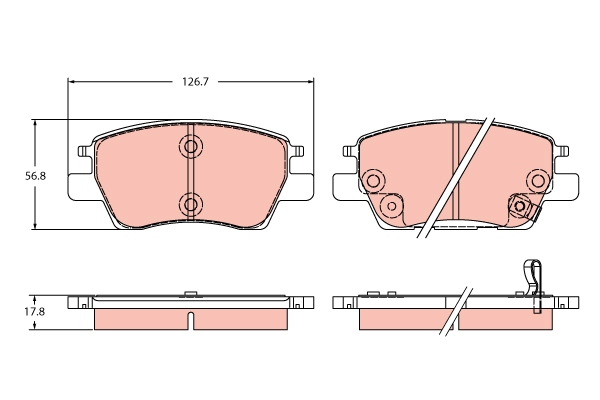 TRW GDB2387 set placute...