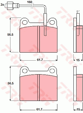 TRW GDB240 Bremsbelagsatz,...