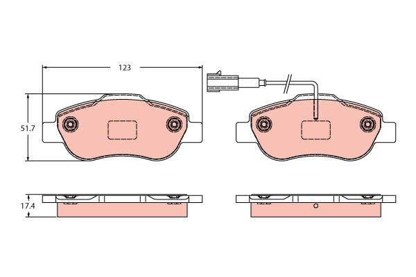 TRW GDB2405 set placute...