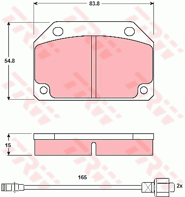 TRW GDB241 Kit pastiglie freno, Freno a disco