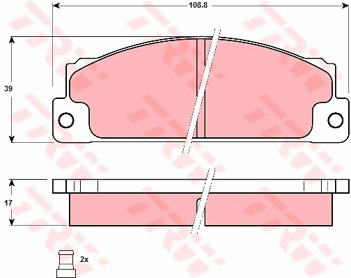 TRW GDB296 Kit pastiglie freno, Freno a disco