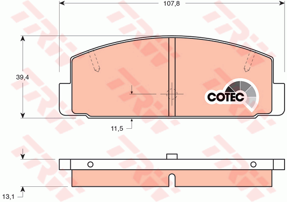 TRW GDB3088 Kit pastiglie freno, Freno a disco