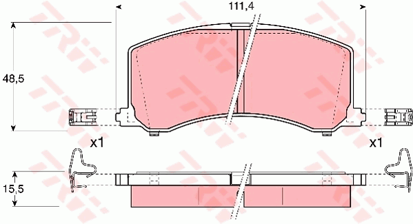 TRW GDB3091 Bremsbelagsatz,...