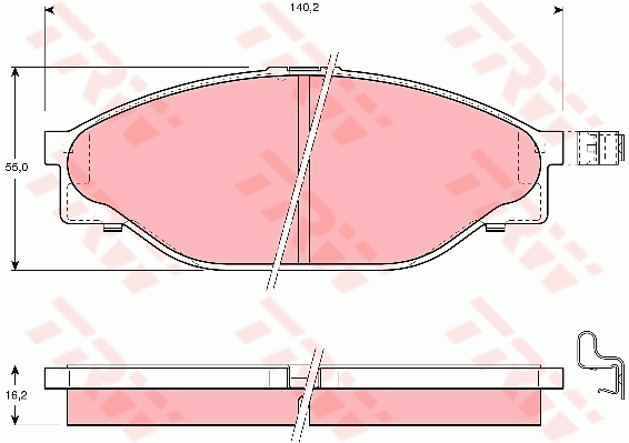 TRW GDB3109 Bremsbelagsatz,...