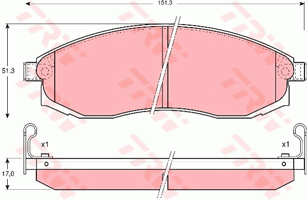 TRW GDB3124 Bremsbelagsatz,...