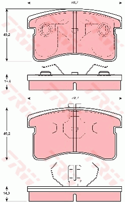 TRW GDB3126 Bremsbelagsatz,...