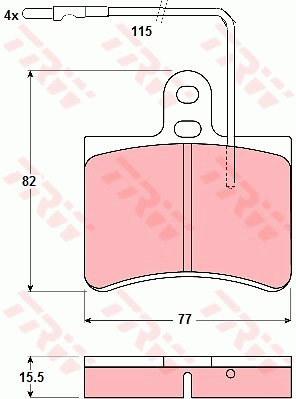 TRW GDB315 Bremsbelagsatz,...