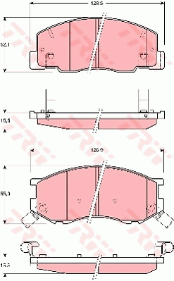 TRW GDB3157 Bremsbelagsatz,...