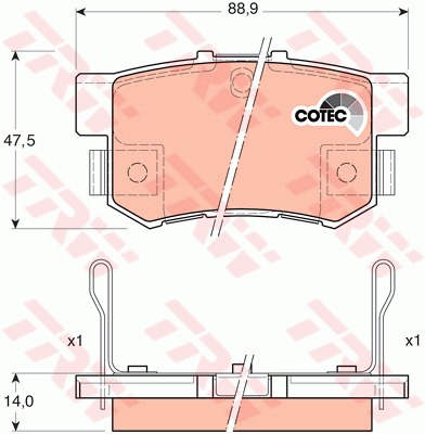 TRW GDB3175 Kit pastiglie freno, Freno a disco