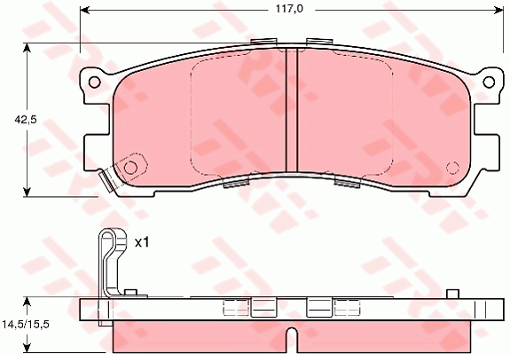 TRW GDB3179 Kit pastiglie freno, Freno a disco